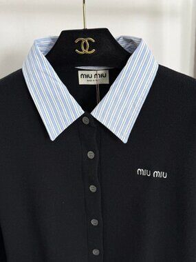 MIU MIU long-sleeved cashmere pullover sweater for women